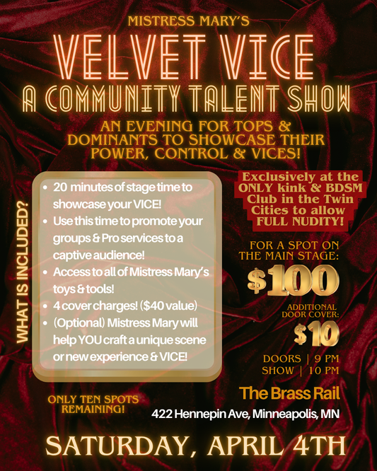 Velvet Vice | A Community Talent Show | Stage Fee
